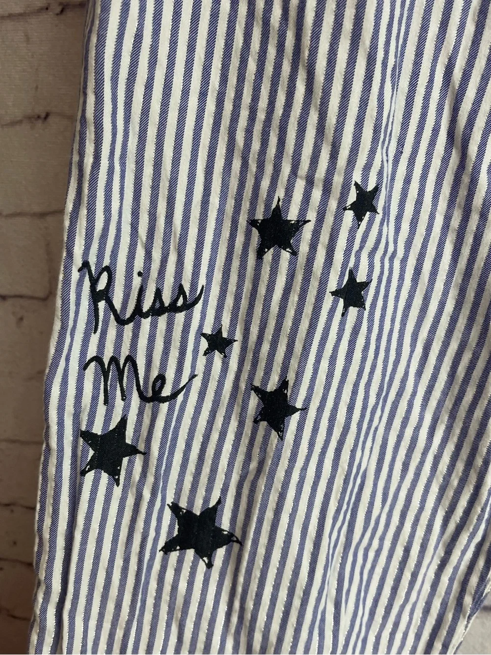 Pink by Victorias Secret striped pajama pants size small